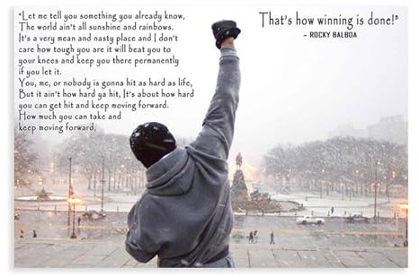 DEZARO Rocky Balboa Filmposter auf Leinwand, Poster, Wandkunst, Dekor, Bild, Gemälde für Wohnzimmer, Schlafzimmer, Dekoration, ungerahmt, 30 x 45 cm