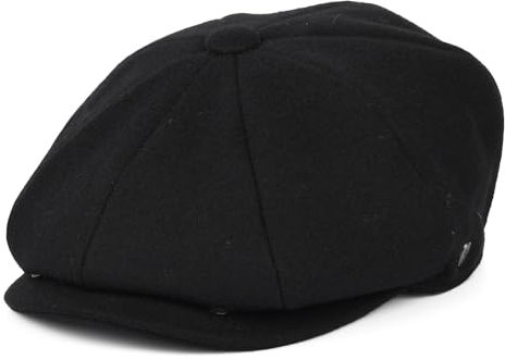 Jaxon & James Ballonmütze aus Meltonwolle - Schwarz - M