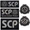 KANGDAWEI SCP Patch, Special Containment Procedures Foundation, Infrarot, reflektierend, taktische Militärabzeichen, bestickt, zum Aufnähen, Moral-Applikation mit Klettverschluss (5 Stück)