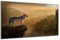 DARO Design - Wand-Bild auf 6mm HDF 70x50 cm Wolf auf Fels - Wand-Deko Bilder Geschenk