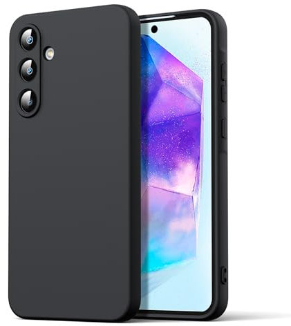 Byvuwiay Coque pour Samsung Galaxy A55 5G, Ultra Mince Premium Housse Souple en Silicone Liquide, Coque de Protection pour Samsung Galaxy A55 5G - Noir