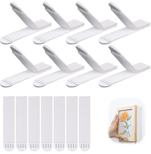 Leogony 15 Pairs(30 Strips) Picture Hanging Strips, No Damag Wall Stickers for Heavy Duty Photo Hanging Hooks, Frame No Nails Picture Hanging Strip
