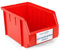 HMH Stapelboxen der Größe M 230x150x130mm für dein Kleinteilelager Sichtlagerkästen in 5 Farben Zubehör wie Deckel Trennsteg Etikett Wandschiene Sortierkisten (Rot, 18 Stück)