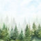 UNIK Nordic Vliestapete BxH: 450x250 cm mit Kinder und Baby XXL Wald Motiv, Kindertapete mit Tannenwald Aquarell Design, Fototapete für Kinderzimmer, Premium Foto Tapete mit 180g/m2 Stärke