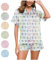NPSMOPC 2 Piece Womens Roller Rabbit Pajamas Y2k Pajama Set Monkey Bunny Tiger Floral Pj Shorts Roller Rabbit Dupe (Purple,Medium)