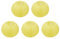 5Pcs 10cm Papier Lampions, Papier Lampions Deko, Hängende Papierlampions Runde Papier Laterne für Hochzeit,Taufe,Geburtstag,Party (Gelb)