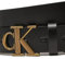 Calvin Klein Damen Gürtel Mono Plaque Belt 30mm aus Leder, Schwarz (Black), 85 cm
