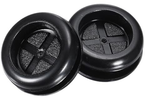 QUARKZMAN Pasacables de Goma Redondo de Doble Cara, Diámetro de Montaje de 27 mm, Diámetro Interior de 20 mm para Protección de Cables, Juego de 8 Unidades