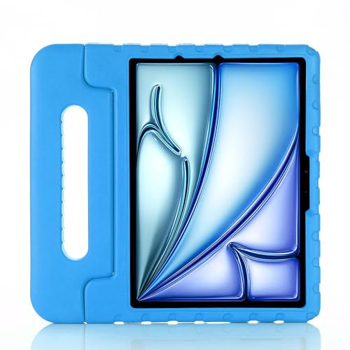 Funda infantil para iPad Air de 11 pulgadas M2 (2024)/Pro de 11 pulgadas (2024) M4, a prueba de golpes, funda convertible con soporte para iPad Air de 11 pulgadas/Pro de 11 pulgadas (2024) (azul)