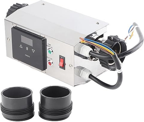 Termostato de piscina, termostato de actualización de 2 KW 240 V Calentador eléctrico de piscina con pantalla LCD de circulación interna para piscina pequeña, jacuzzi, spa, bañera (American Style)