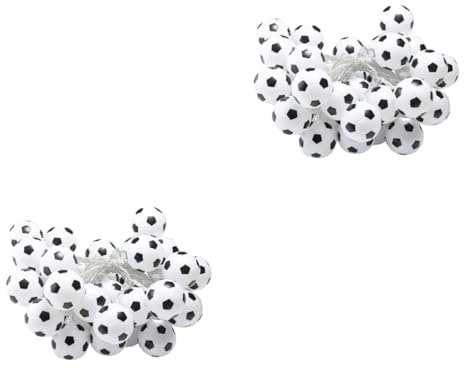 TINEASUR 2stücke Festival Fußball Lichterkette Mit Led Lampen Bunte Dekorative Lichter Für Innen Und Außen Ohne Batterie Für Partys Und Festliche Anlässe