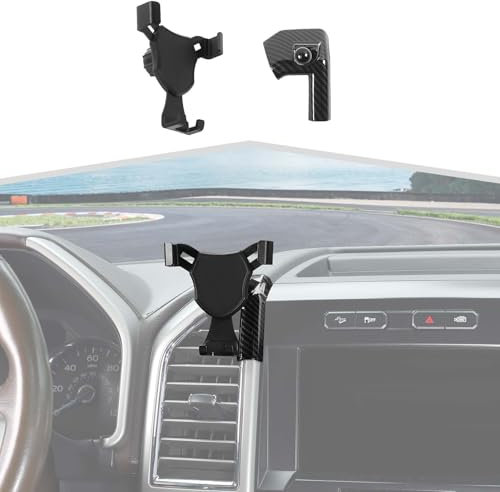 amayum Handyhalterung, Handyhalterung, Auto-Ständer, Handy-Innenzubehör, kompatibel mit Ford F150 2015–2020, Kohlefaser-Textur