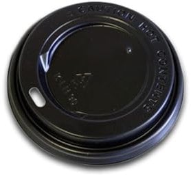 Wertpack PS Deckel für Coffee to go Becher 200 ml schwarz, 100 Stück