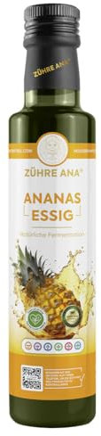 Zühre Ana Ananas-Essig – Natürlich fermentiert – Fördert Fettverbrennung & Zügelt den Appetit – Für Gewichtsverlust, Hautgesundheit & Stoffwechselausgleich – Natürlicher Entgiftung – 500ml – Vegan