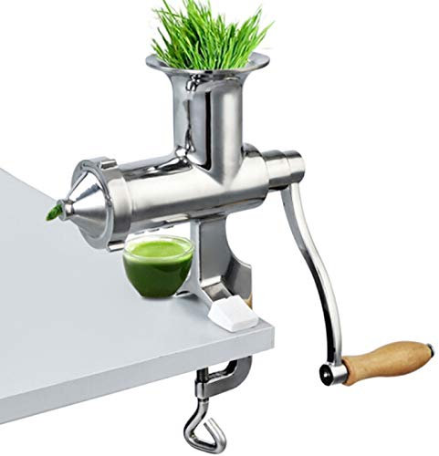 VEVOR Manuelle Entsafter Weizengras Saftpresse Squeezer Obst Gemüse Entsafter 304 Edelstahl für Weizengras und Blattgemüse Edelstahl 3 Filter Ohne Strom (Manuelle)
