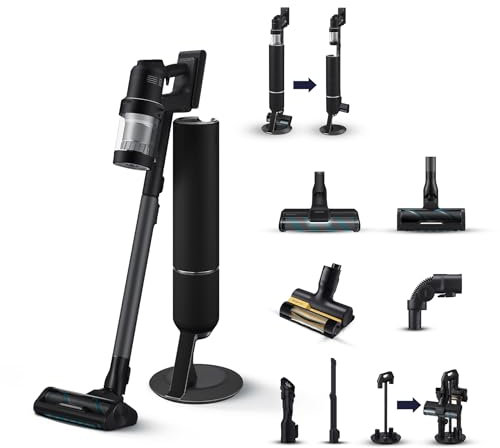 Samsung Scopa Elettrica Ricaricabile VS90F40DEK/WA BESPOKE Jet™ AI Ultra complete extra, Aspirapolvere Senza Filo, Clean Station, Potenza 400W, Fino a 160 Min di Autonomia, Satin Black