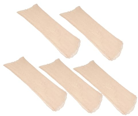 Holibanna 5 Stück Tischläufer Goldläufer Für Tisch Käsetuchläufer Hochzeitsdekorationen Freunde Geben Dekorationen Rosa Babypartydekorationen Herbstdeko Für Zu Hause Beige Polyester