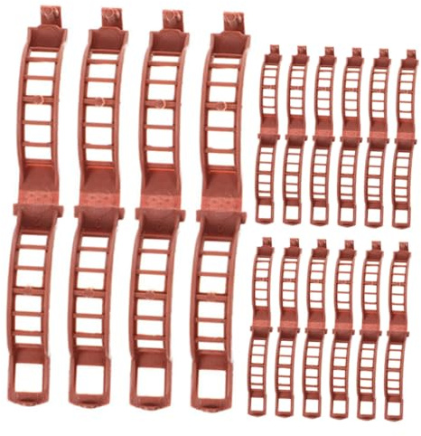 Toddmomy 100 Stück Pflanzenstützclips Kunststoff Braun Tomaten und Kletterpflanzenhalter für Garten Flexibel Robust zur Pflanzenbefestigung an Rankgittern und Pfählen