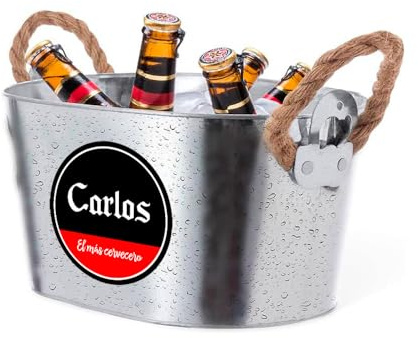 Regalisimos Cubo regalo cerveza personalizado con abridor y cervezas