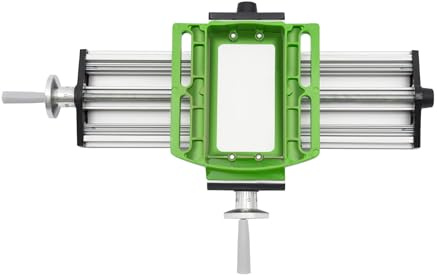 Tavolo a croce fresatura macchina,Tavolo da lavoro per fresatrici,X-Y scorrevole per mini trapano supporto elettrico, tavolo di prescissione in alluminio, officina modellismo, bianco/verde