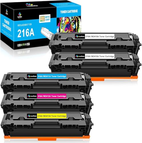 LeciRoba 216A Tonerkartuschen für HP 216 A W2410A W2411A W2412A W2413A für HP Color LaserJet Pro MFP M183fw M182nw M182n M155a M155nw Drucker (5er-Pack)