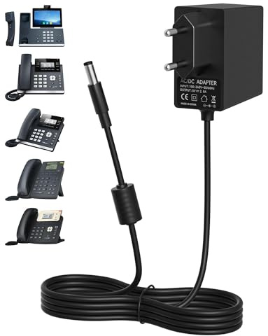 Fuente de Alimentación 5V 2A, Compatible con Yealink T85W T87W T73U T73W T74U T77U T74W, Cargador Universal para Teléfono IP de la Serie T de Yealink, Estaciones de Carga T48S T46G T52S T53W SIP-T22P