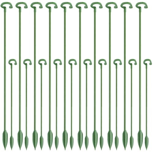 Veemoon 40 Stück Topfpflanzenstützen für Orchideen und Hortensien Langlebige Pflanzenstütze aus Verschleißfestem Material 17cm 37cm Gartenpflanzenhalter für Kleine Zimmerpflanzen