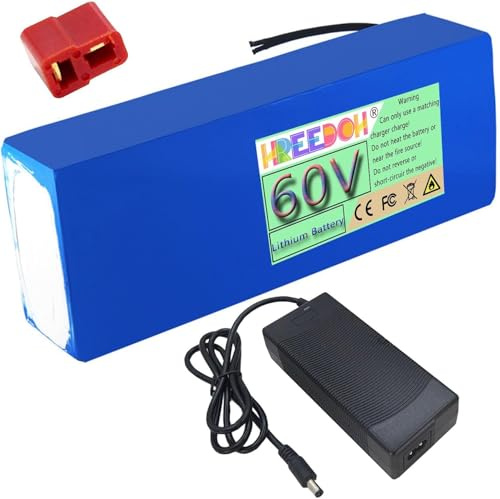 60V Lithium-ion Battery 60V Lithium Battery 15Ah 20Ah 25Ah 30Ah 35Ah 40Ah 45Ah 50Ah with Charger for 50-3000W Motor
