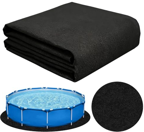 Base de Piscina Redonda 305/370/460 – Lona de Suelo y Piscina Suelo Protector, Base Antideslizante y Resistente al Desgaste para Piscina, Multifuncional para Piscinas al Aire Libre (370 cm)
