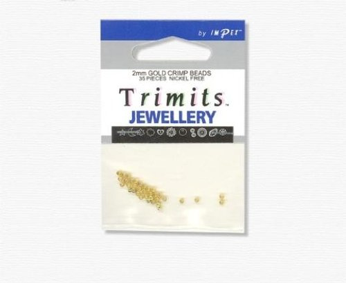 Trimits 2mm Crimp Beads - Gilt