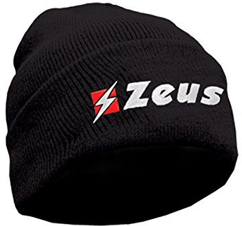 Zeus Mütze Winter Strickmützen Blau Schwarz (SCHWARZ)