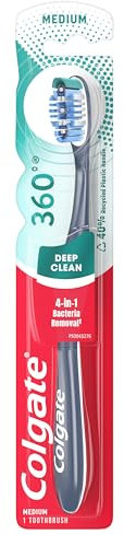 Colgate 360 Toothbrush with Tongue and Cheek Cleaner - Medium (1 Pack)