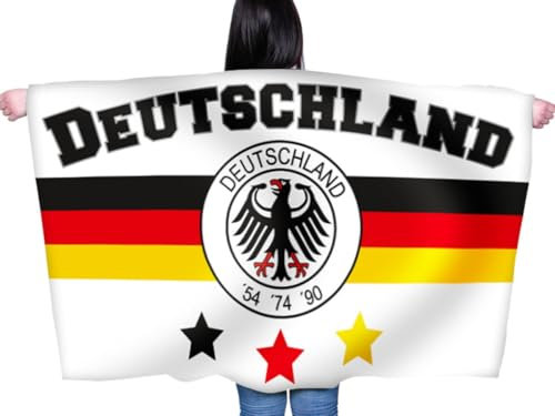 Alsino Deutschland Fanartikel Fan-Artikel Fußball WM WM Hut Brille Perücke Fahne, Modell wählen:Fahnenumhang UF-02