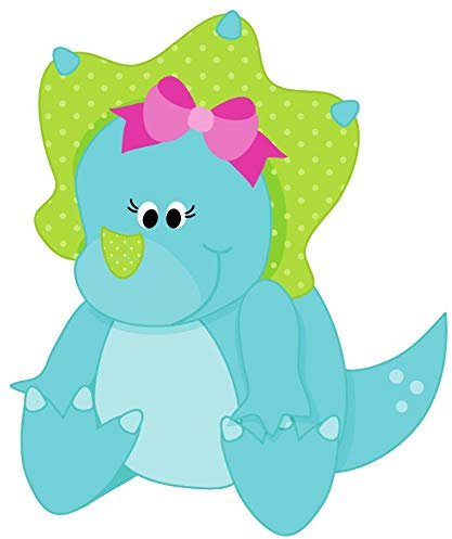 Samunshi® Triceratops Dino Wandtattoo Wandaufkleber Kinderzimmer - 58x70cm mehrfarbig