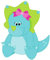 Samunshi® Triceratops Dino Wandtattoo Wandaufkleber Kinderzimmer - 58x70cm mehrfarbig
