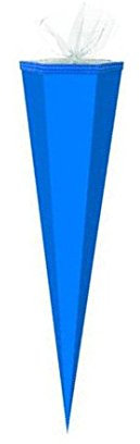 Bastel Schultüte / Länge: 85cm / eckig / Farbe: blau