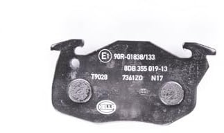 HELLA 8DB 355 019-131 Bremsbeläge - inkl. Warnkontakt - T9028 | Kompatibel mit: CITROËN ZX, ZX Break, PEUGEOT 306, 306 Schrägheck