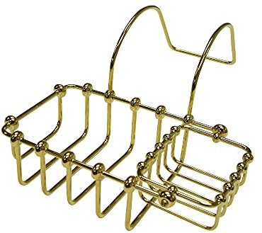 Kingston CC2172 7 Swivel Soap and Sponge Holder, Polished Brass