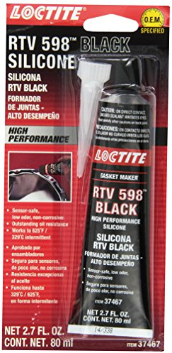 LOCTITE Automotive RTV Silicone Gasket Maker Black 598 - High Performance, Sensor-Safe, Non-Corrosive, Flexible, Oil Resistant - 80 ml, 1 Pack
