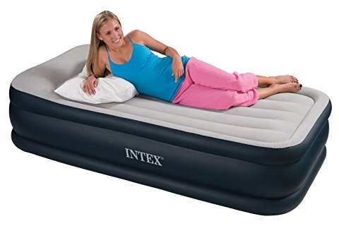 Intex Deluxe Pillow Raised Bed with Built in Electric Pump (Twin), 102 x 203 x 48cm