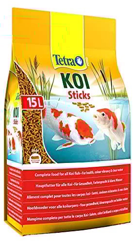 Tetra Pond Koi Sticks - Koi-Futter für farbenprächtige Fische und eine verbesserte Wasserqualität, 15 L Beutel