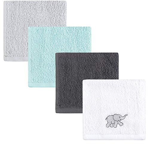 Luvable Friends Unisex Baby Waschlappen aus Baumwolle, extraweich, Elefant, Einheitsgröße