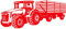Samunshi® Wandtattoo Traktor mit Anhänger Trecker Kinderzimmer Kinder Wandaufkleber 100 x 42cm hellrot