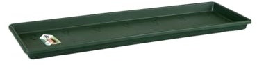 Elho Green Basics Trough Saucer 40 - Plato por Balcón Y Exterior - Ø 37.5 x H 2.5 - Leaf Green