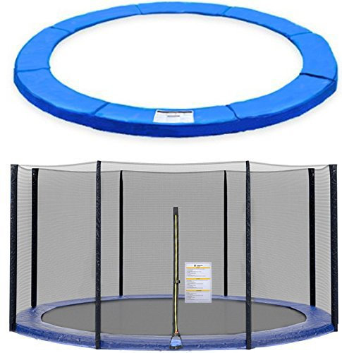 ULTRAPOWER SPORTS Filet de Sécurité Coussin de Protection de Ressorts pour Trampoline avec Diamètre 244cm 305cm 366cm 397cm 6/8 Barres - (Noir, 366cm 8barres)