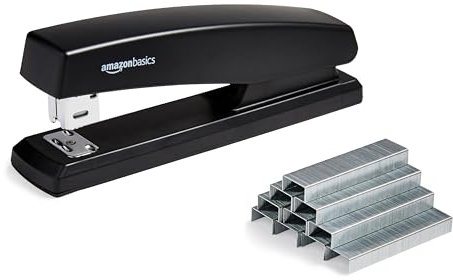 Amazon Basics Spillatrice con 1000 punti metallici - Nero, Confezione da 1