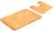 Goodway 2 Teiliges Badematten Set, Badteppich, Badvorleger Fußmatten, Mattensets Bahama, orange Meliert mit Ausschnitt