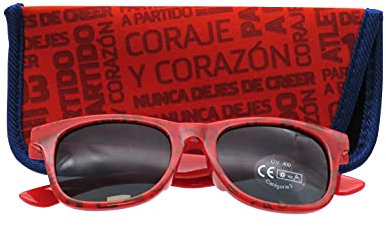 Atlético de Madrid - Gafas de Sol Infantiles, con Funda Protectora, Color Rojo (CyP Brands)