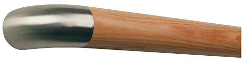 TIBU Lärche Holz Handlauf Geländer 30-500 cm Wandhandlauf Wand Treppe, Länge: 4600 mm / 460 cm / 4,6 m und Enden: Edelstahl Bogen
