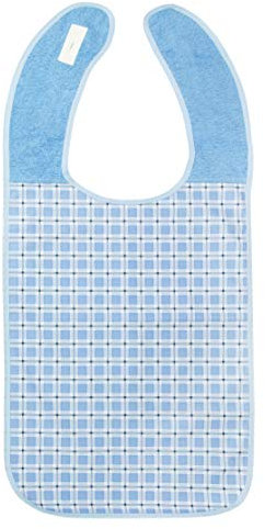 ZOLLNER Lätzchen für Erwachsene 45x90 cm, hellblau, wasserdicht, waschbar